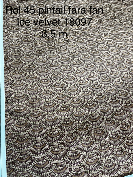 Meubelstof - Pintail fara fan ive velvet 18097 - 350cm