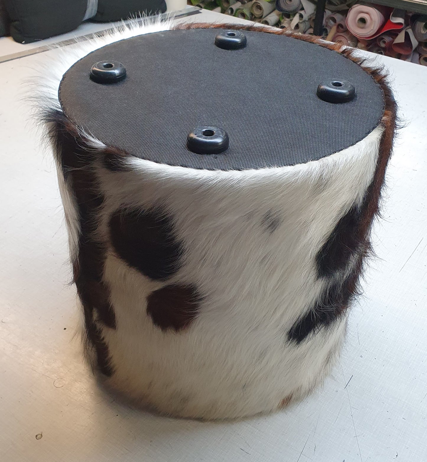 Poef rond  45 cm en 45cm hoog